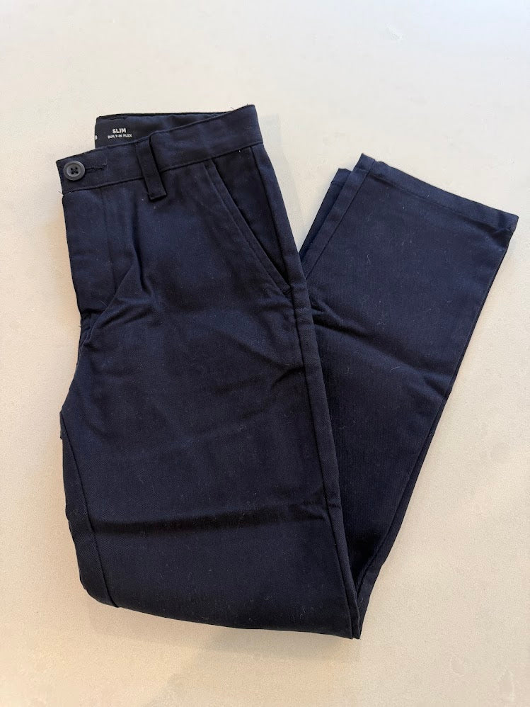 #9 Kids Size 8 Old Navy Slim Built-in Flex Navy Blue Pants _ Worn Once *REDUCED