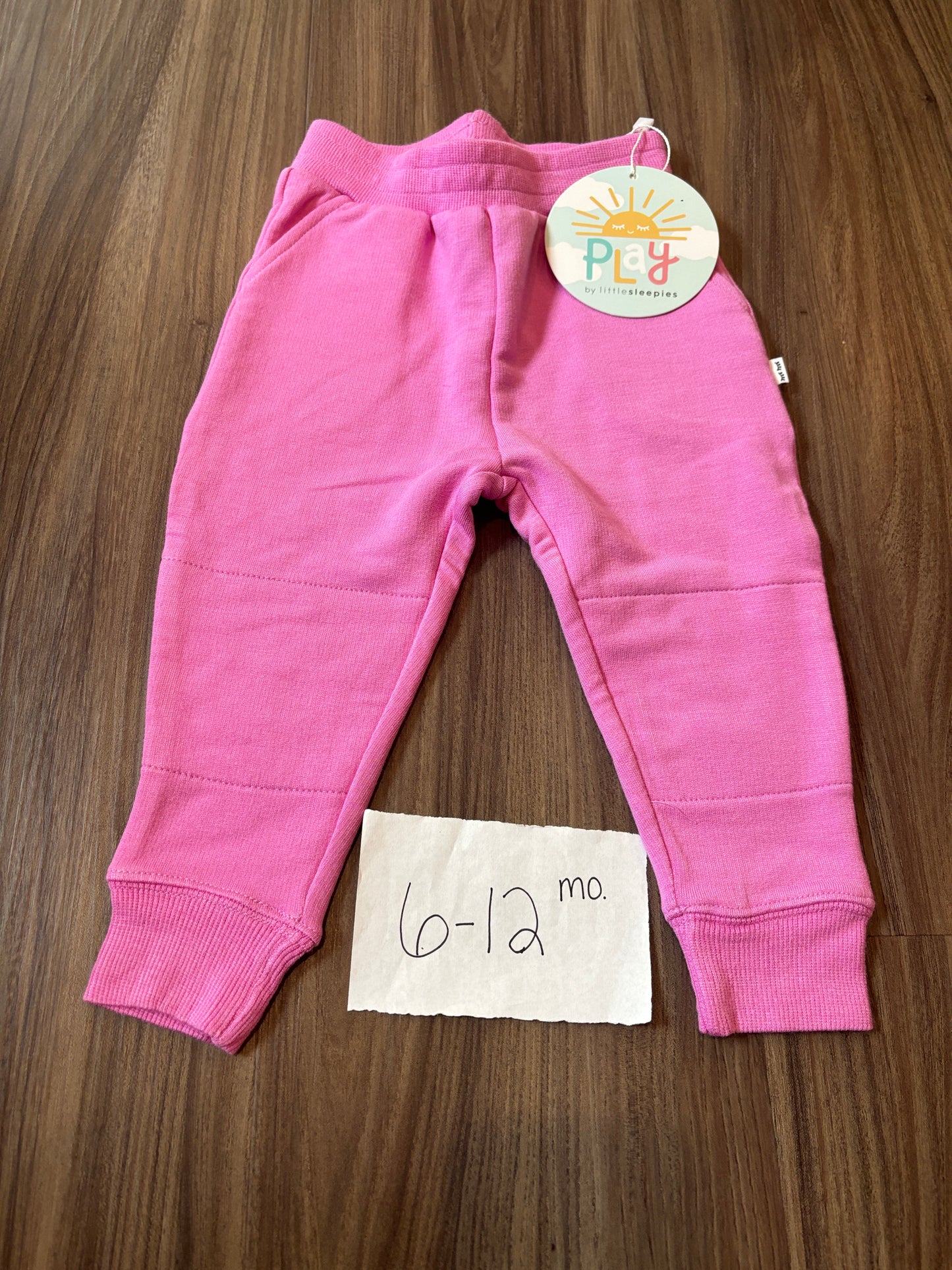 #98B - 6-12 Mo - Little Sleepies - NWT Pink Joggers