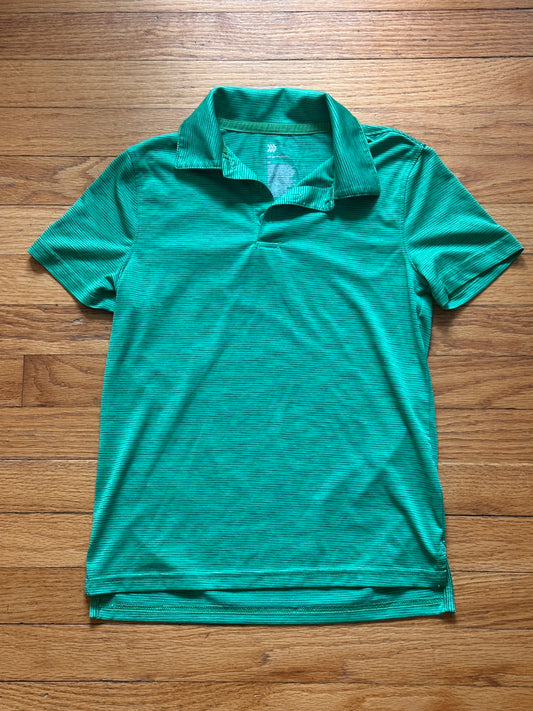 #163 All in Motion Green Striped Drifit Polo - size M - EUC