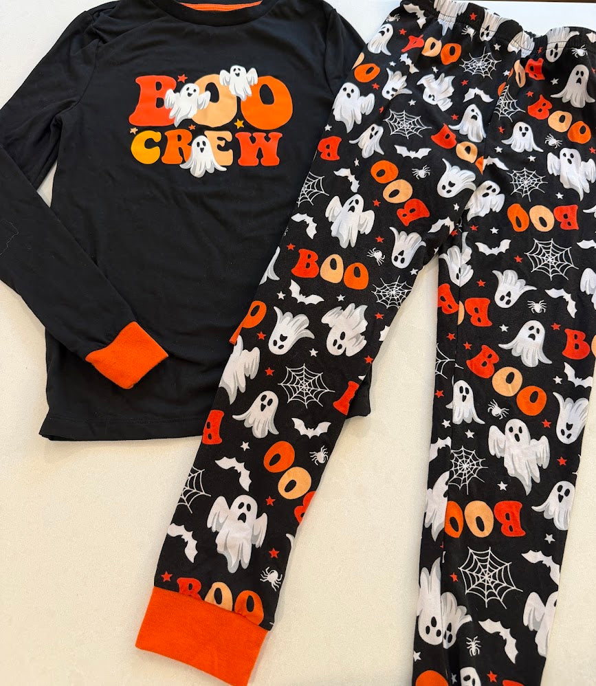 #9 Kids Size 10 Halloween PJ Set "Boo Crew" Washed Never Worn