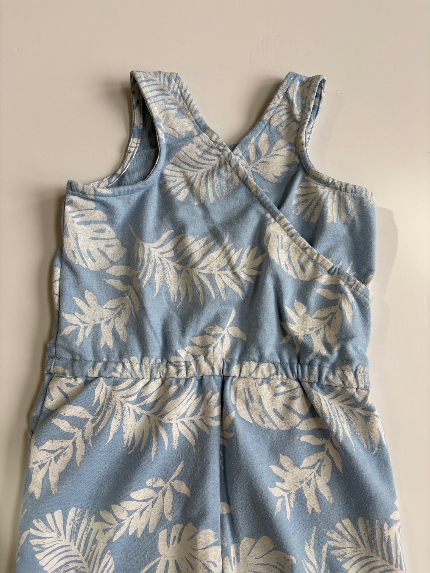 Seller #105 - Size 4/5 Girls Rumi + Ryder Blue Tropical Romper GUC