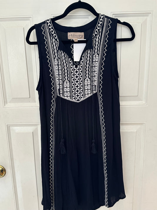 Philosophy Black Sz XS Dress Coverup Retails $ 298