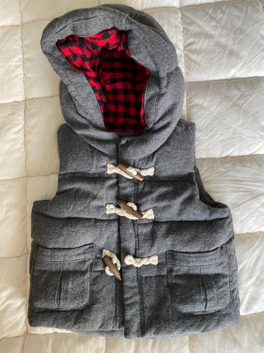 #59 GAP boys 12-18 mo gray flannel vest