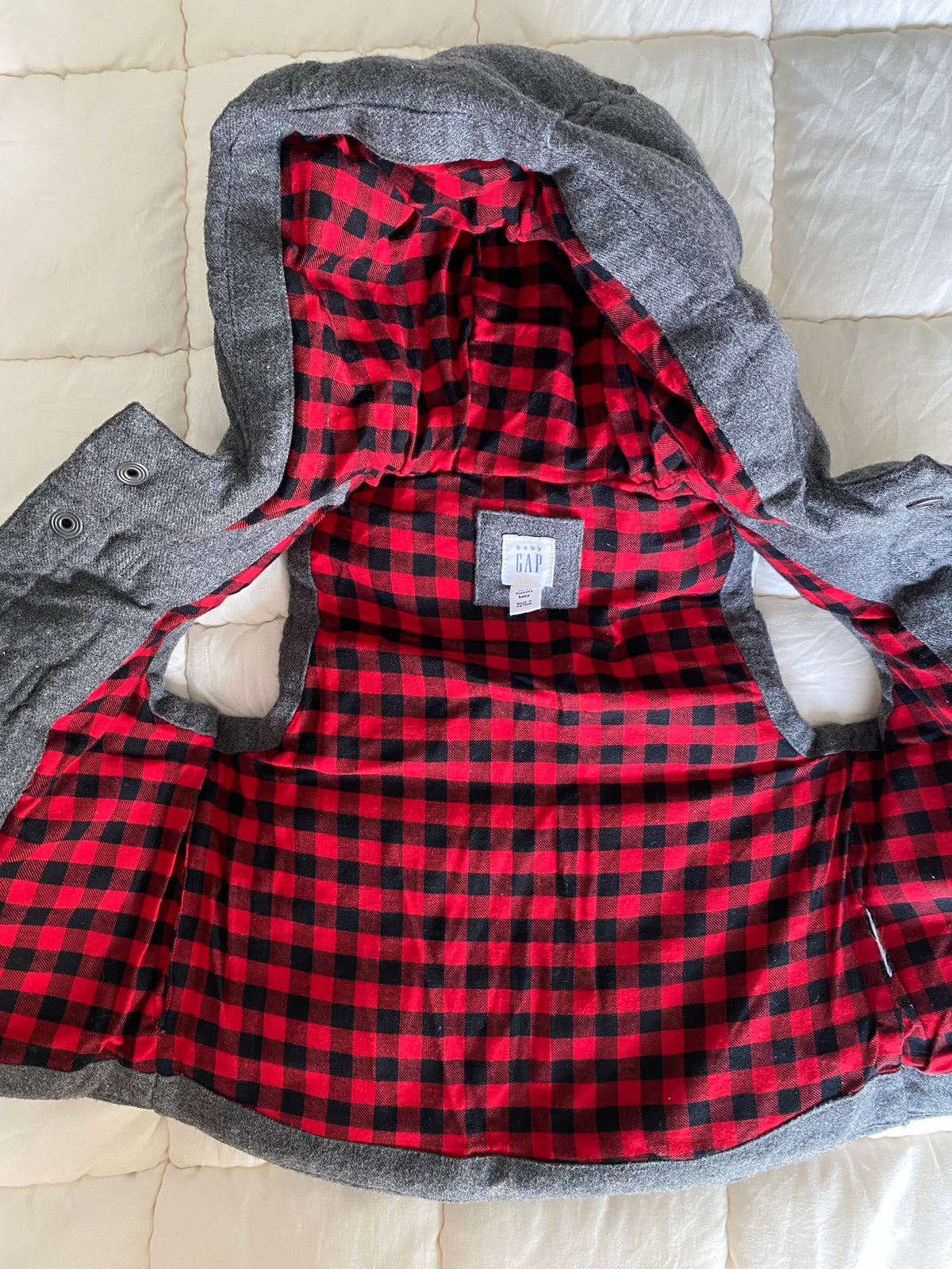 #59 GAP boys 12-18 mo gray flannel vest