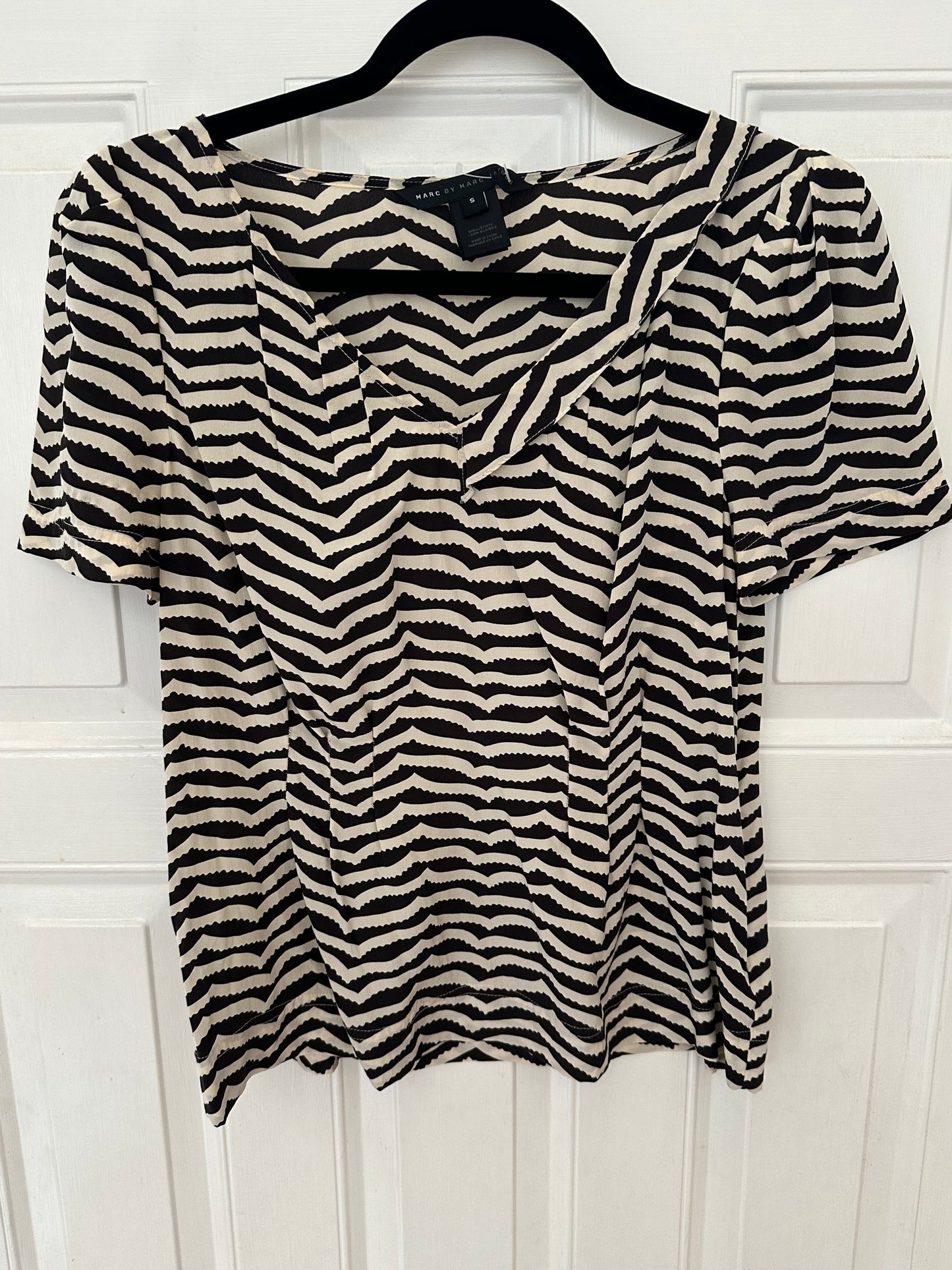 Marc by Marc Jacobs Sz Small Black and White Top