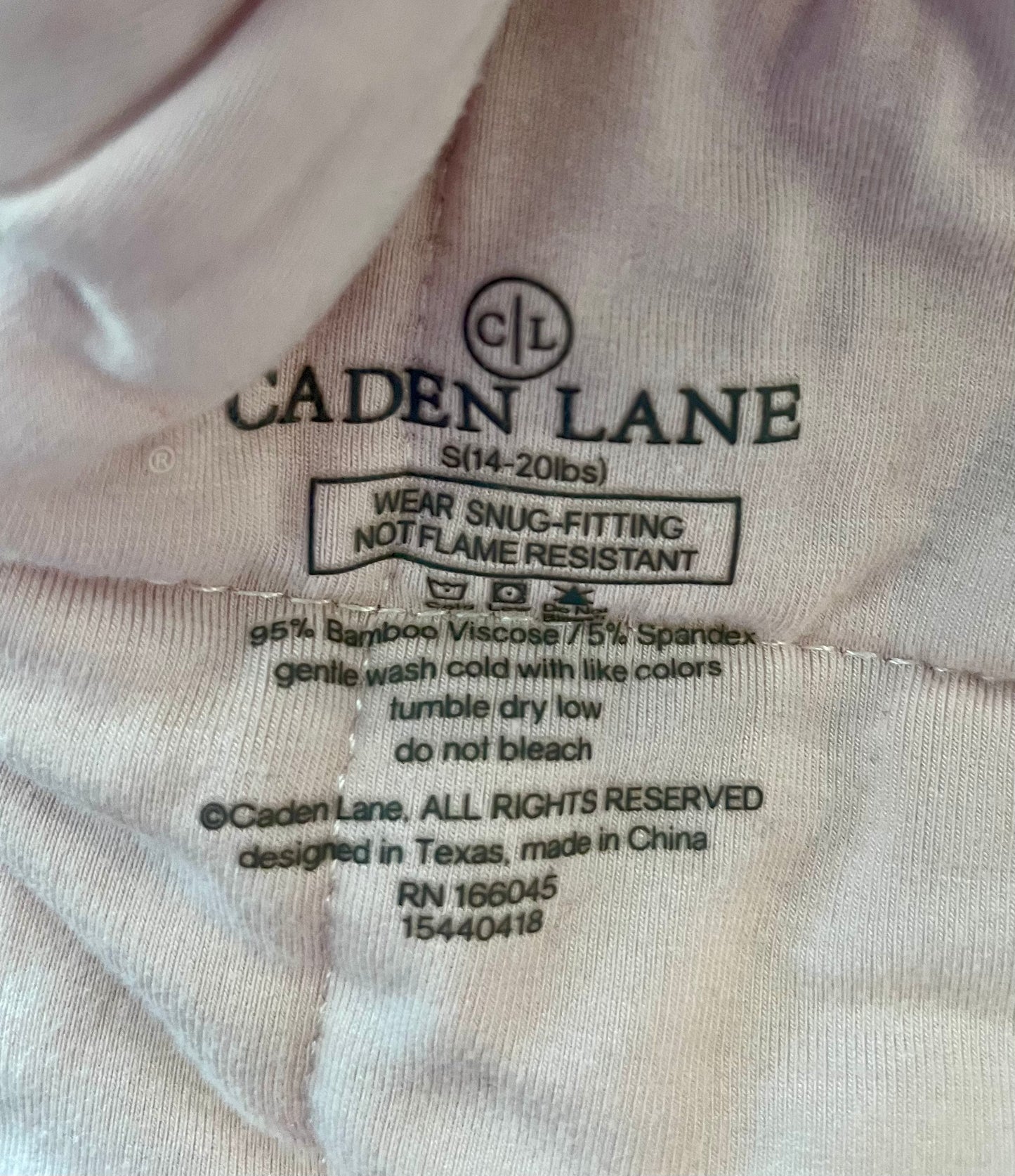 Caden Lane pink sleep sack size small (14-20lb)