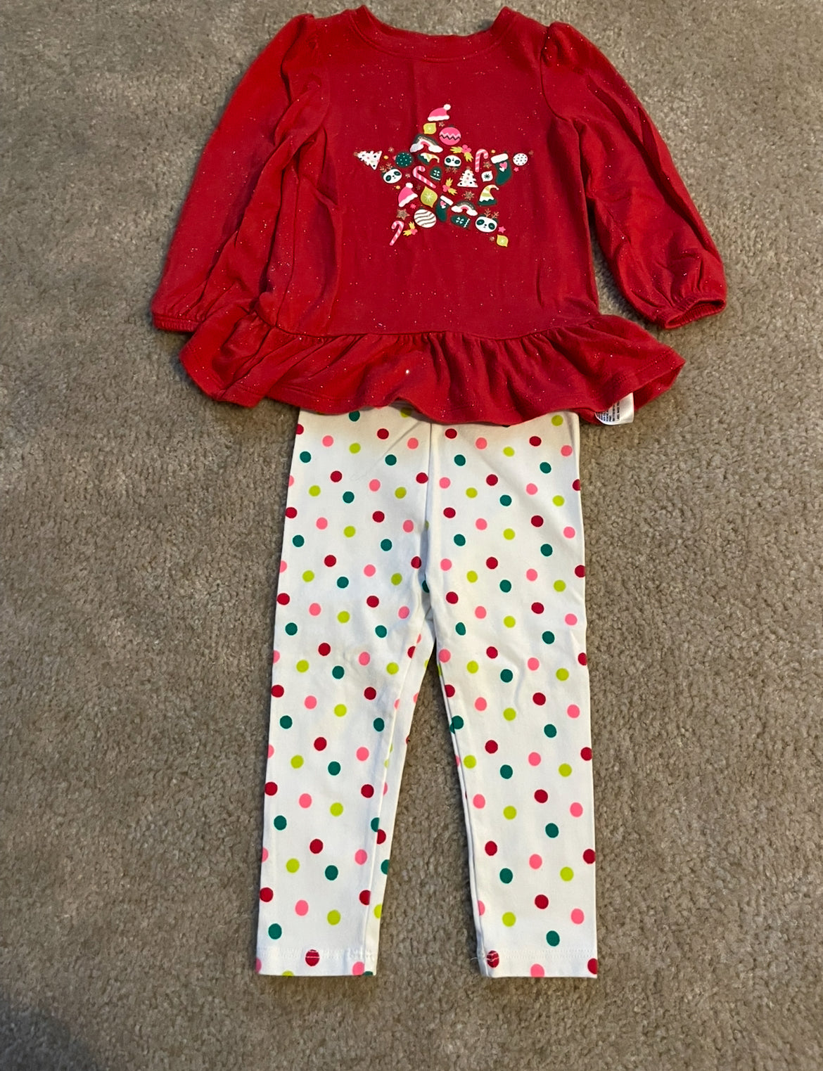 Seller 10- Girls 18 month Cat and Jack Christmas outfit