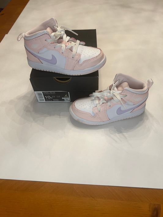 #28-Girls-Size 10 (Toddler)-Jordan 1 Mids-Pink and Purple