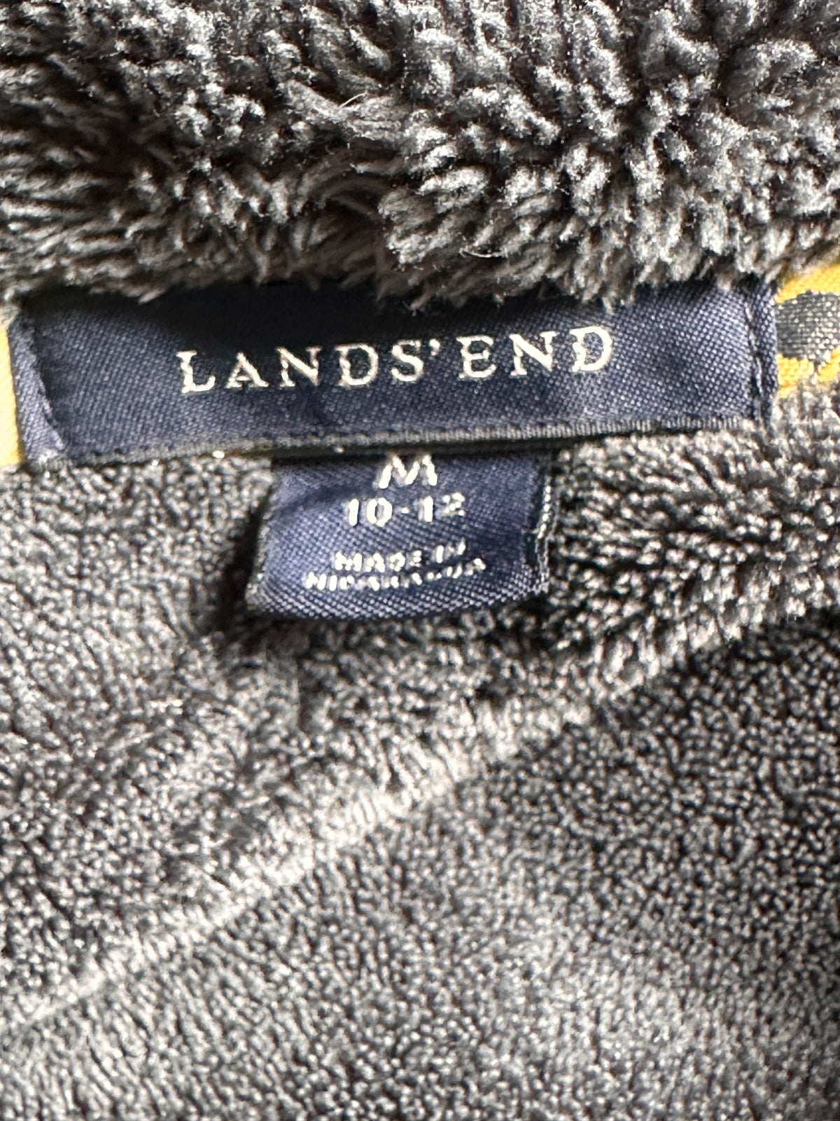 #163 Lands' End Gray Fleece Pullover - size M (10/12) - EUC