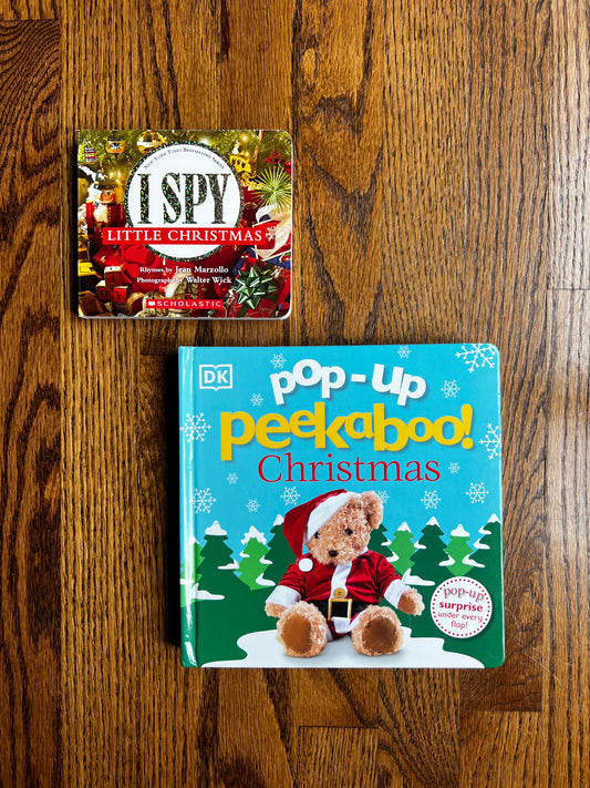 Seller #115 - “I Spy Little Christmas” + Pop-Up Peekaboo Christmas Books, VGUC