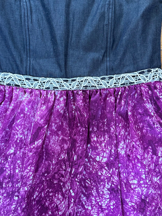 Rachel Roy Sz 12 Denim Purple Dress