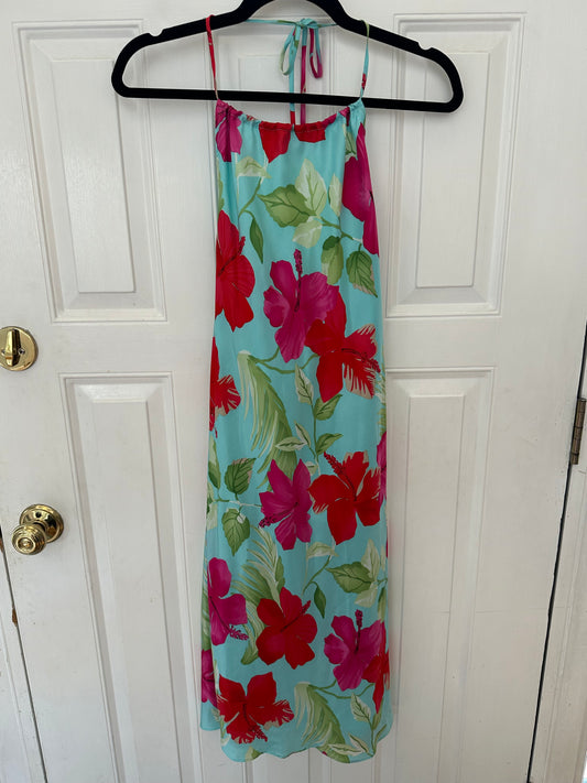 Gap Sz 6 Tropical Silk Dress Halter