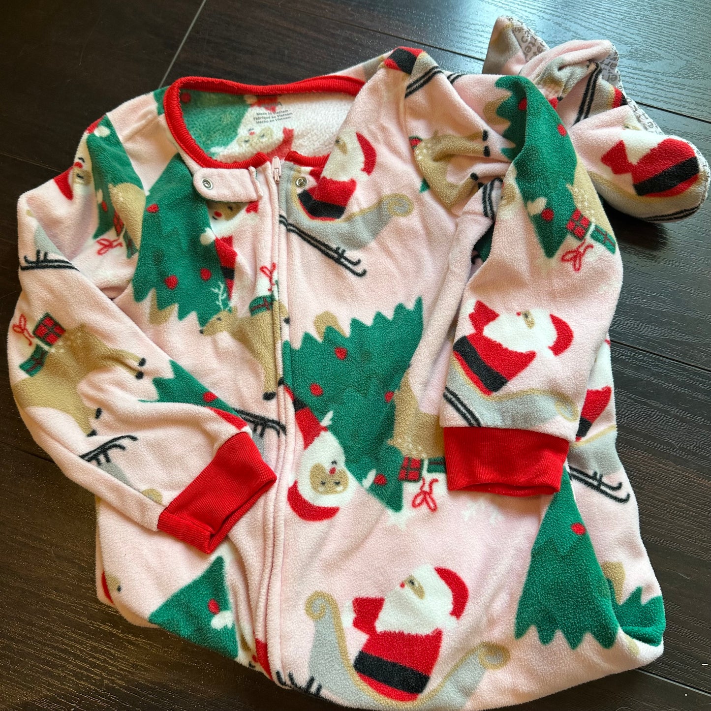 #86B Carters Holiday PJs Girl 4t