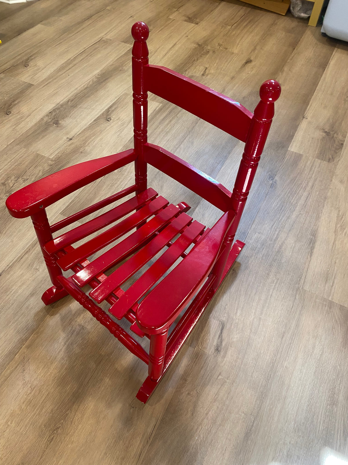 #59 Children’s red rocking chair