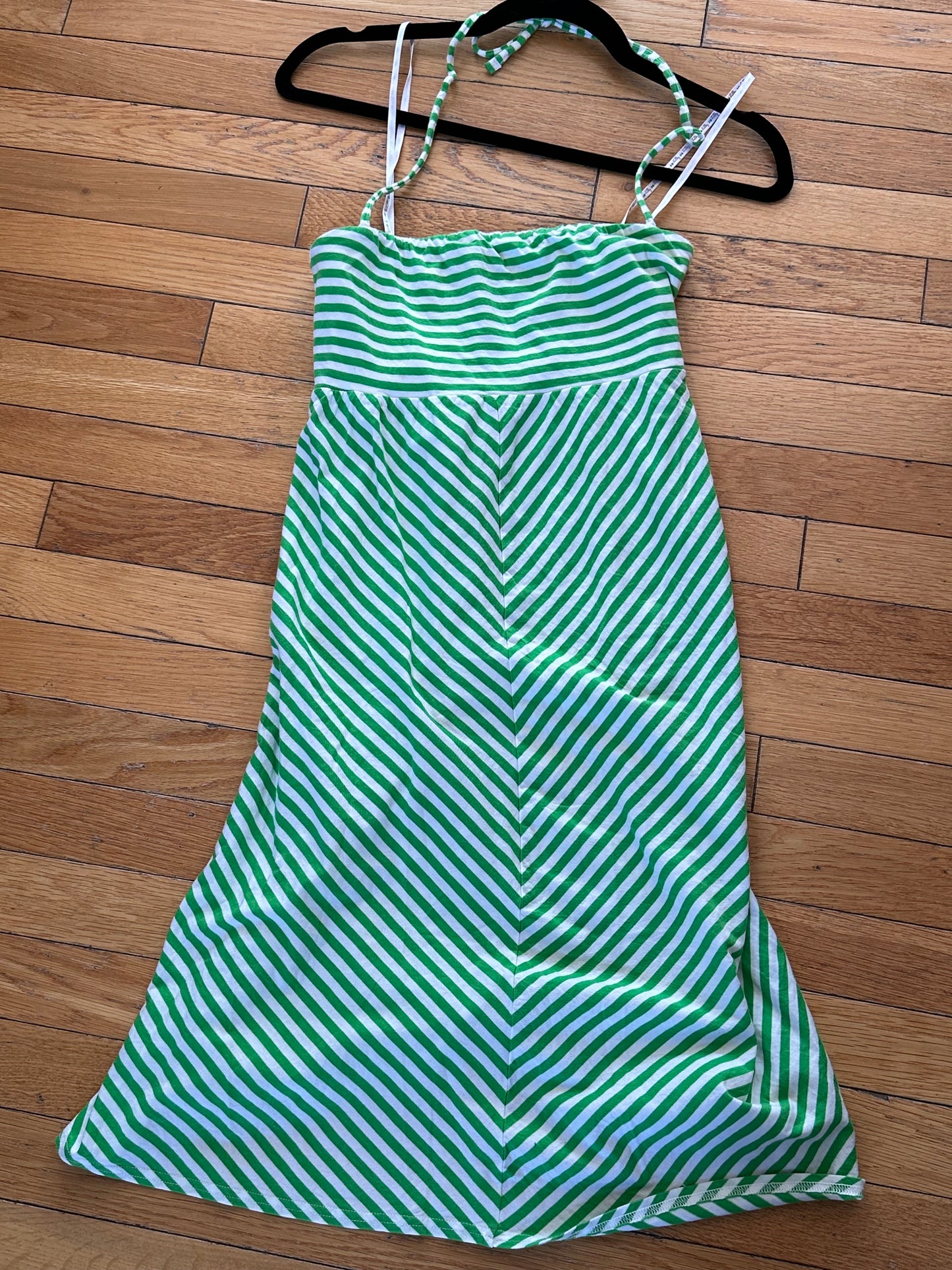 Lilly Pulitzer Sz Small White Green Striped Dress