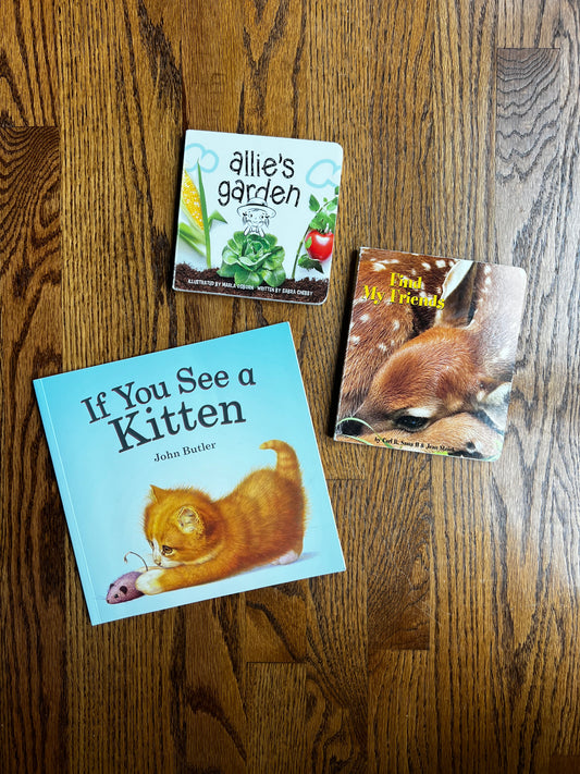 Seller #115 - Animals & Garden Baby/Toddler Book Bundle (Set of 3), VGUC/GUC