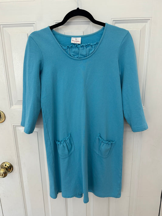 Hanna Andersson Sz 150 which is a size 12 Teal Dress