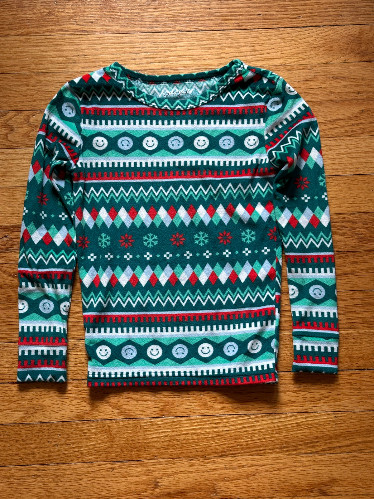 #163 Cat & Jack Holiday Pajamas - size 8 - EUC