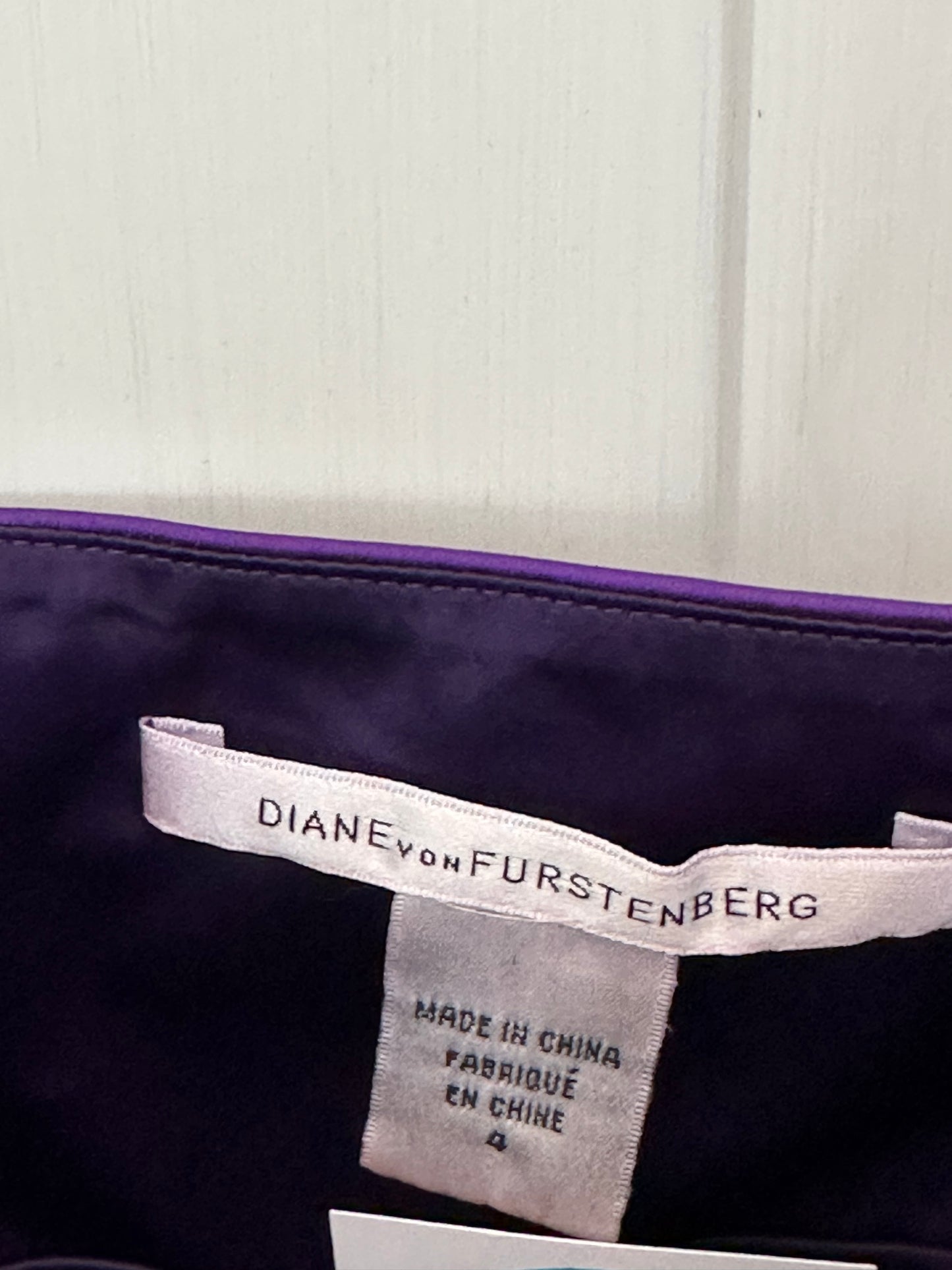 DVF Diane von Furstenberg Sz 4 Purple Dress with Pockets