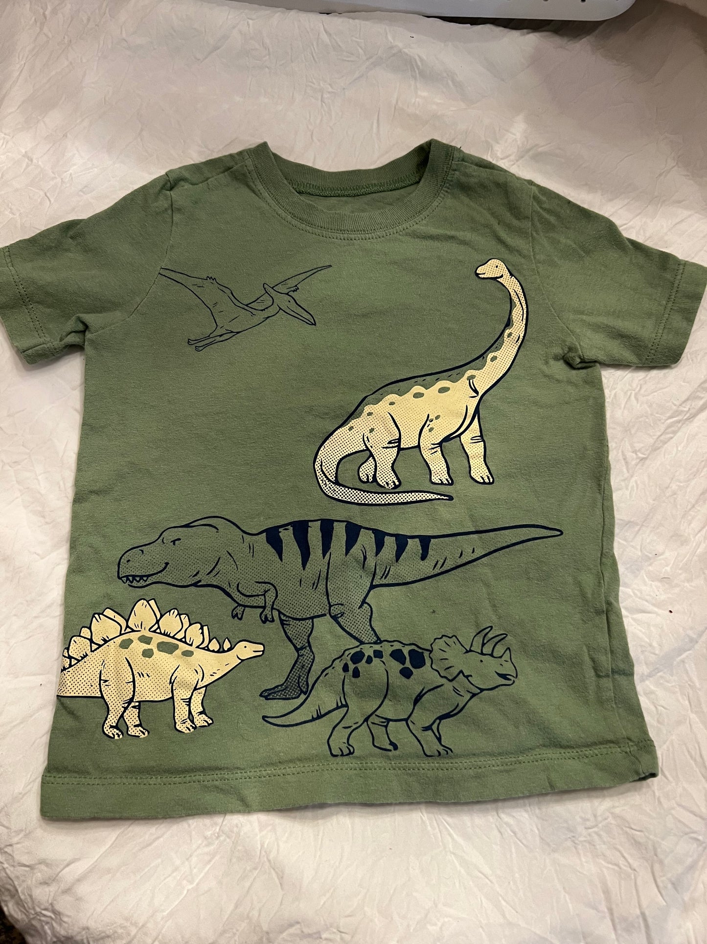 Carters Boy 2T Green Dinosaur shirt