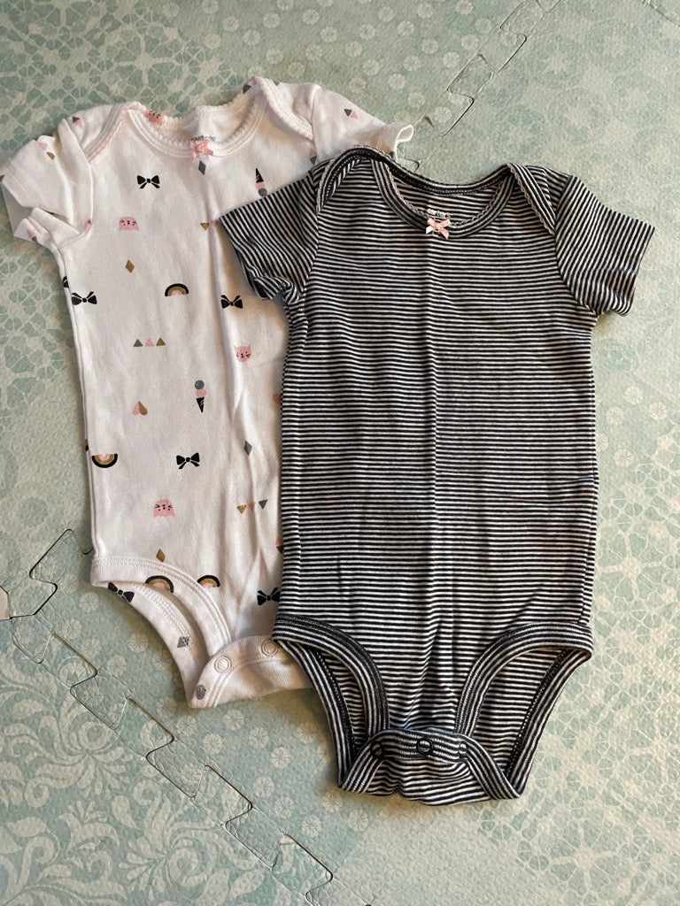 #57 Girls carters 6-9 months onsie set