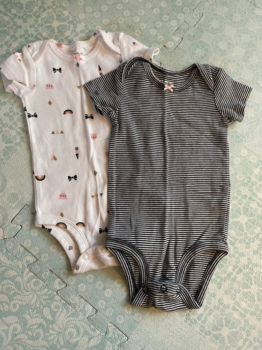 #57 Girls carters 6-9 months onsie set