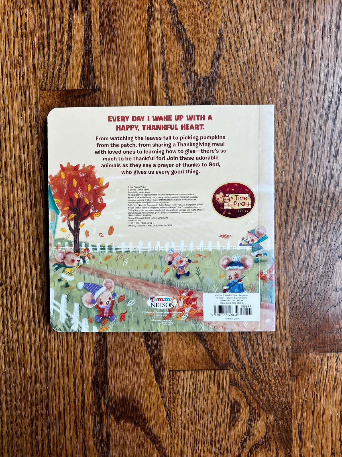 Seller #115 - “A Very Thankful Prayer” Board Book, EUC