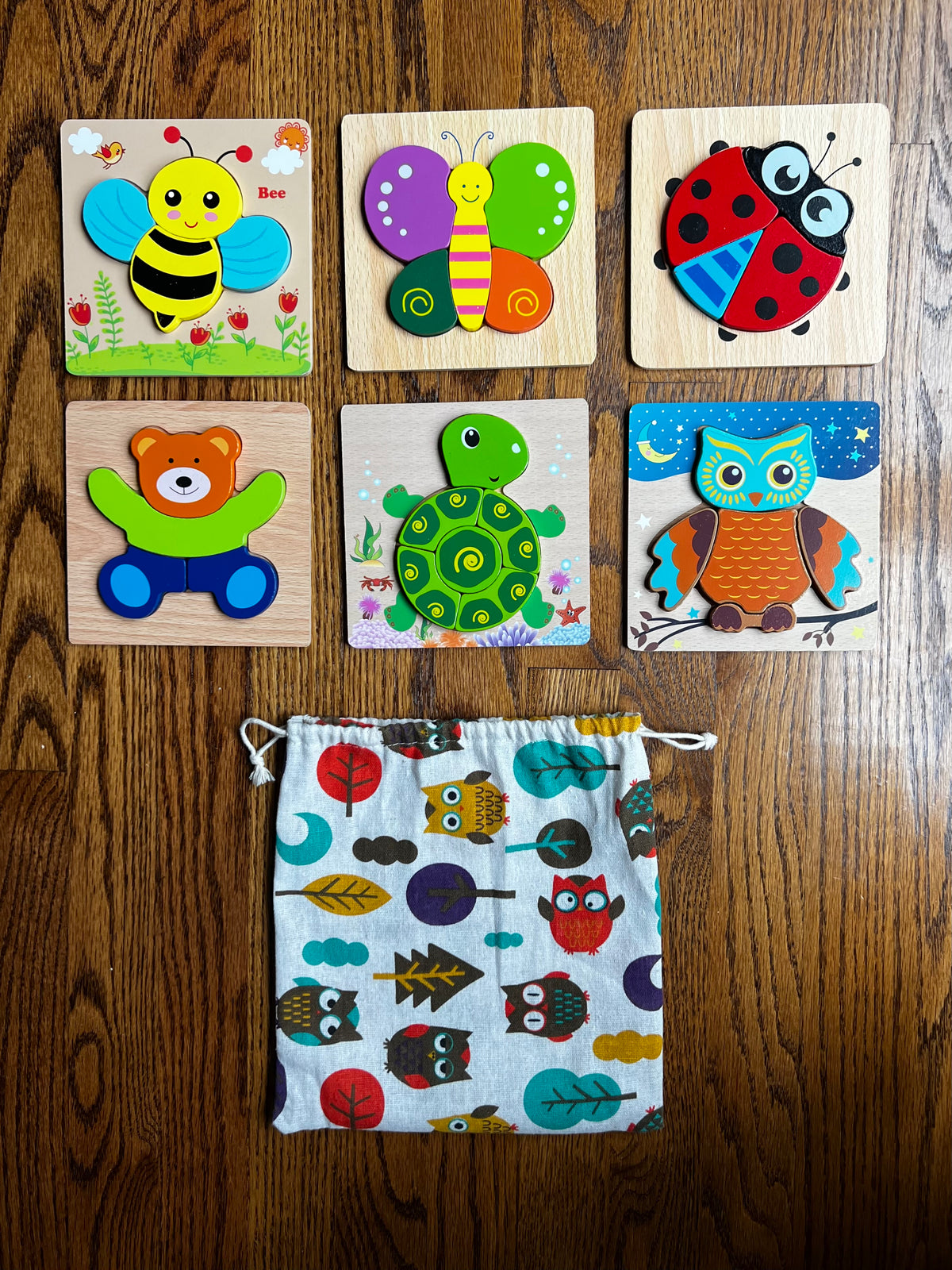 Seller #115 - Set of 6 Wooden Animal Puzzles, VGUC