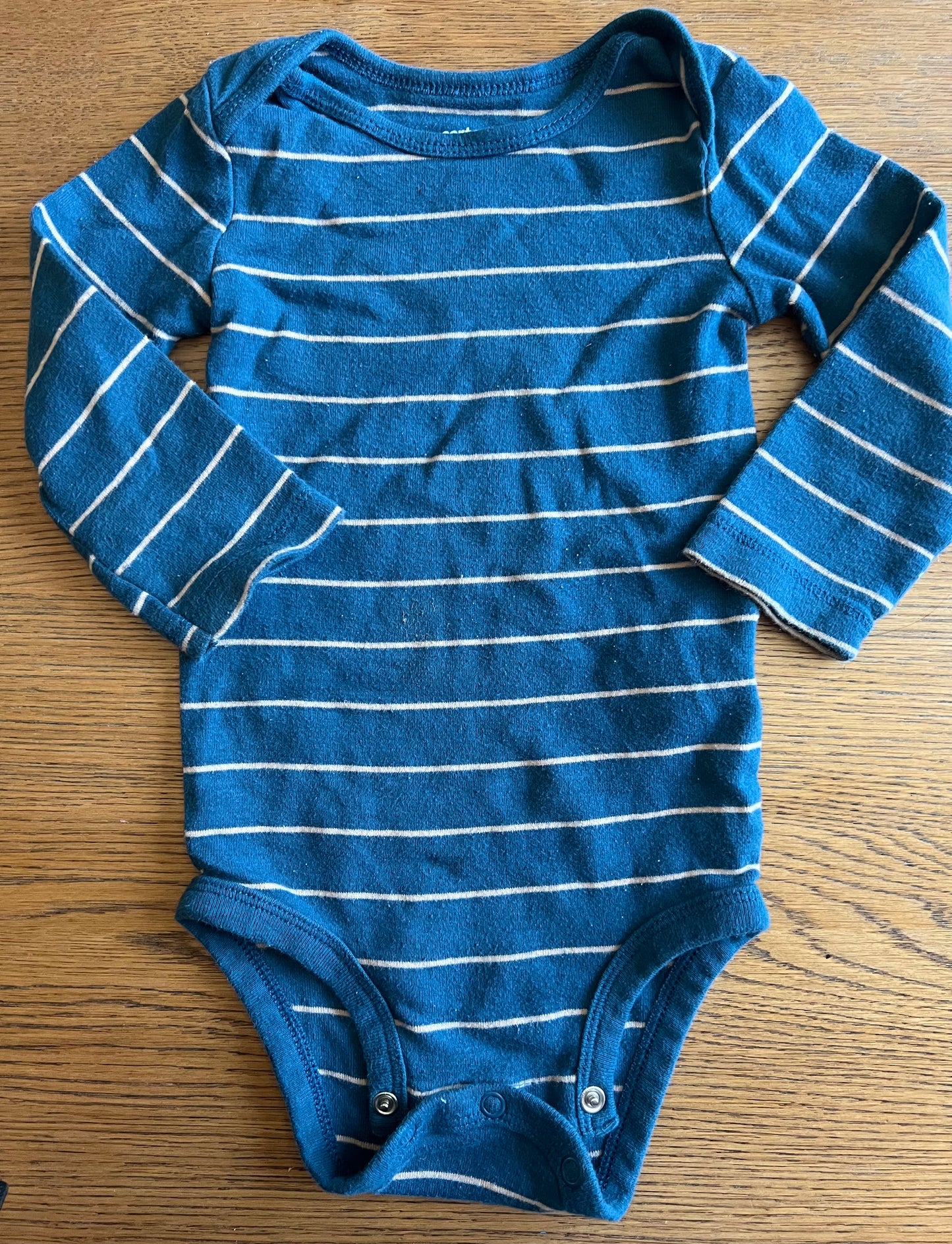 Carter’s 12 months striped long sleeve onesies