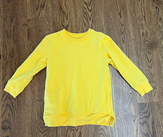 #33 Girls 4T Primary Tunic Sweatshirt with Pockets, Yellow NWOT