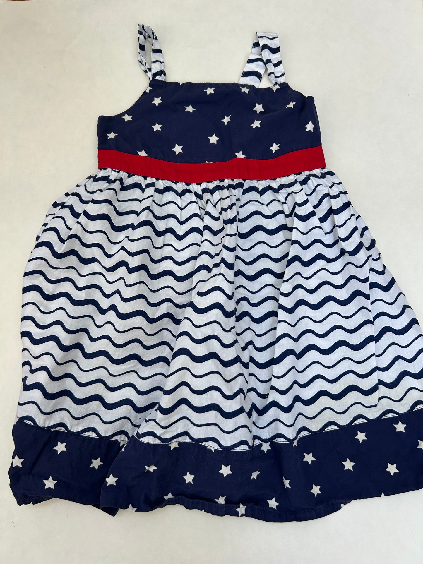 #6 Girls 5T red white and blue dress.