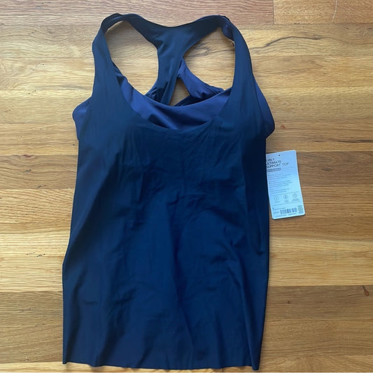 NWT ATHLETA Navy 2-in-1 Ultimate Support Tank Top & Sports Bra Navy