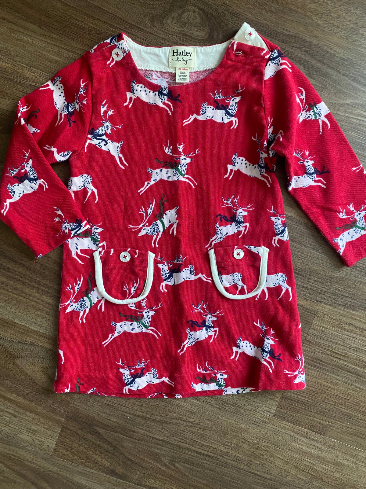 #59 Hatley 18-24 mo red holiday dress