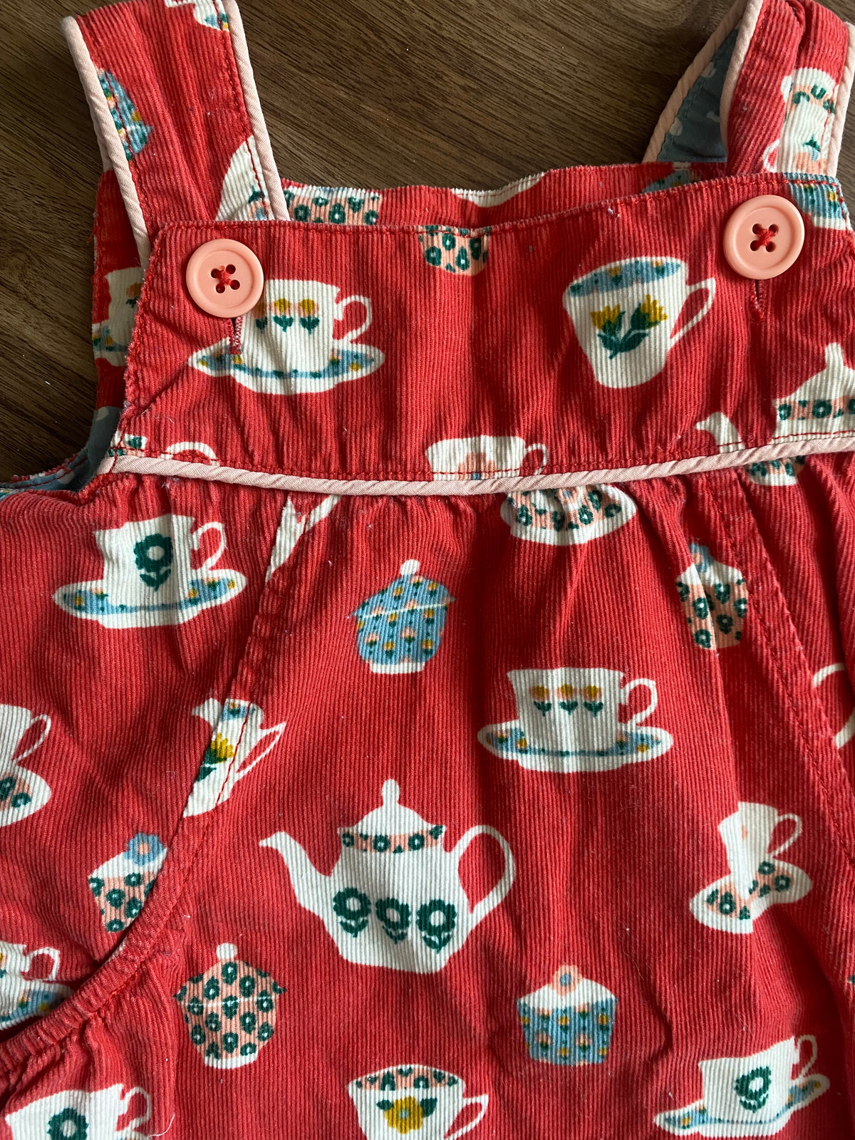#59 Boden girls red corduroy jumper 18-24 mo