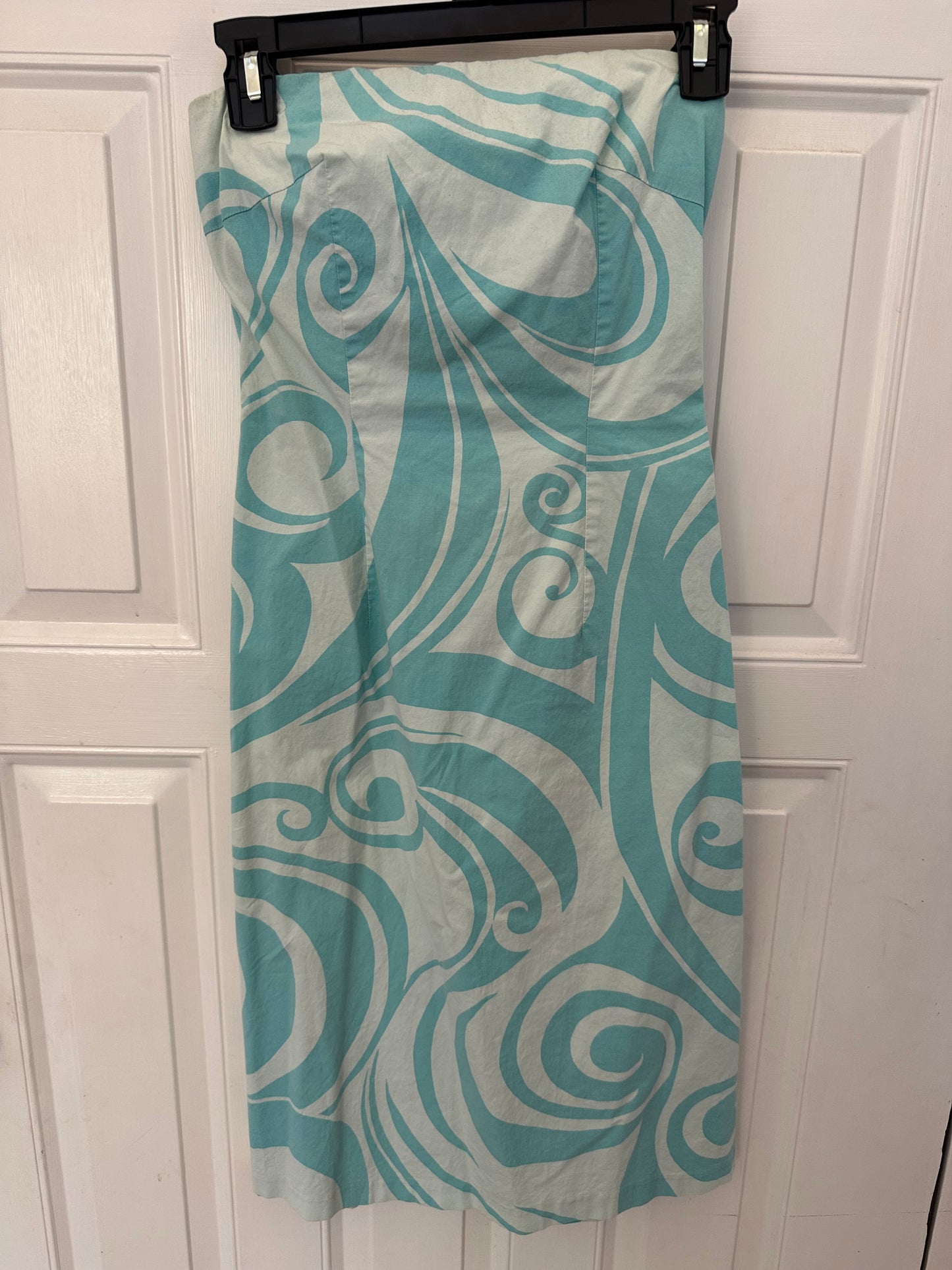 The Limited Sz 0 Teal Swirl Cotton Dress
