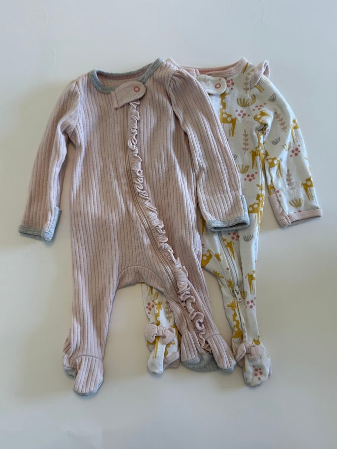 #78 REDUCED Cloud Island Giraffe and Pink Pajamas Girls Newborn
