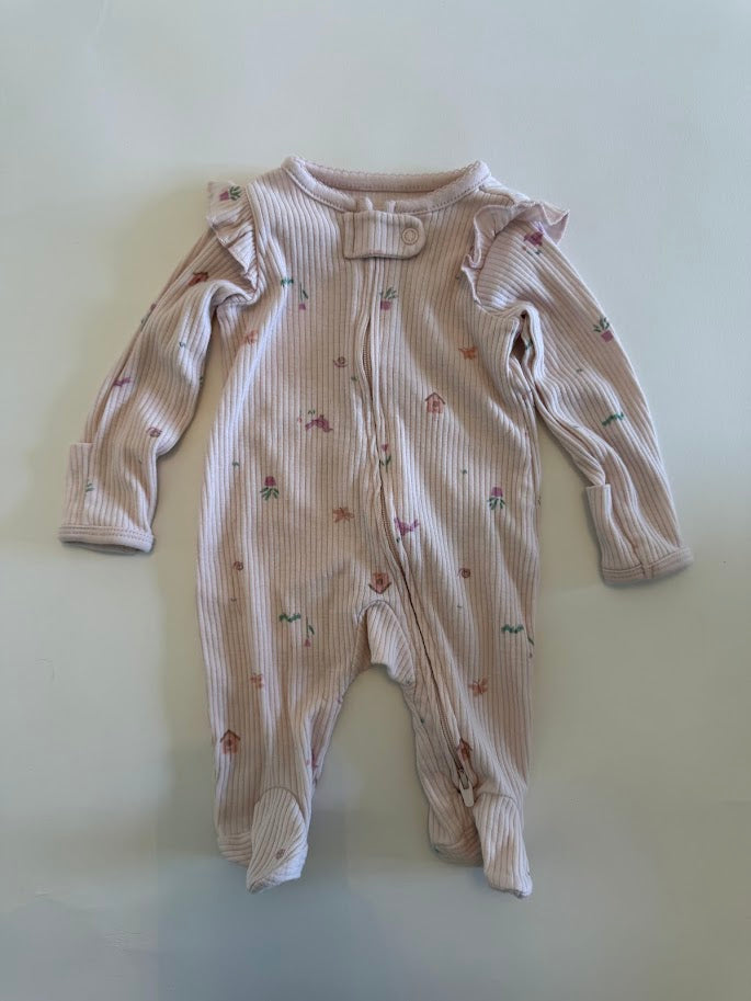 #78 REDUCED Carter's Pink Floral Pajamas Girl Newborn
