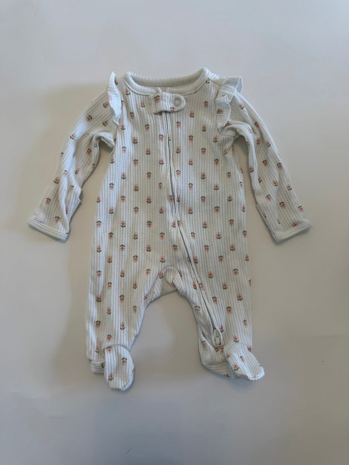 #78 REDUCED Carter's Pink Floral Pajamas Girl Newborn