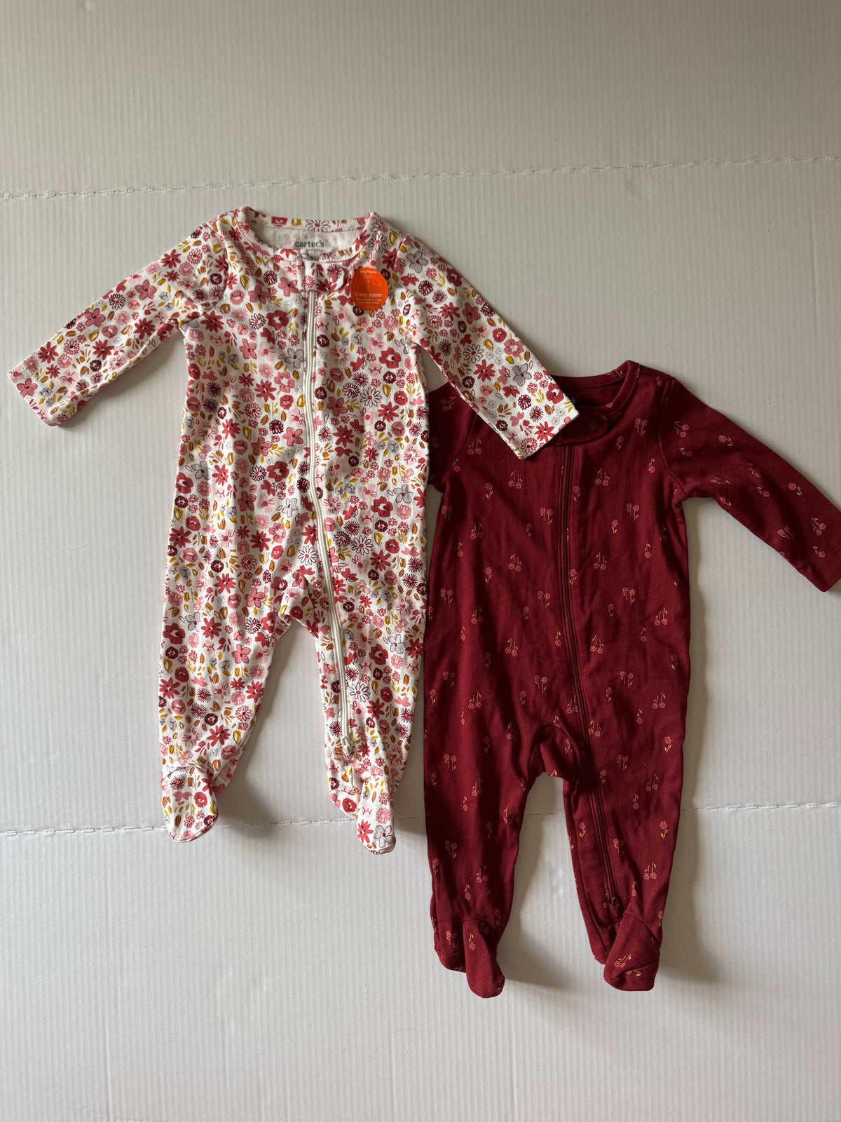 Seller 129 - Carter’s 6 Month Maroon double zip pajamas