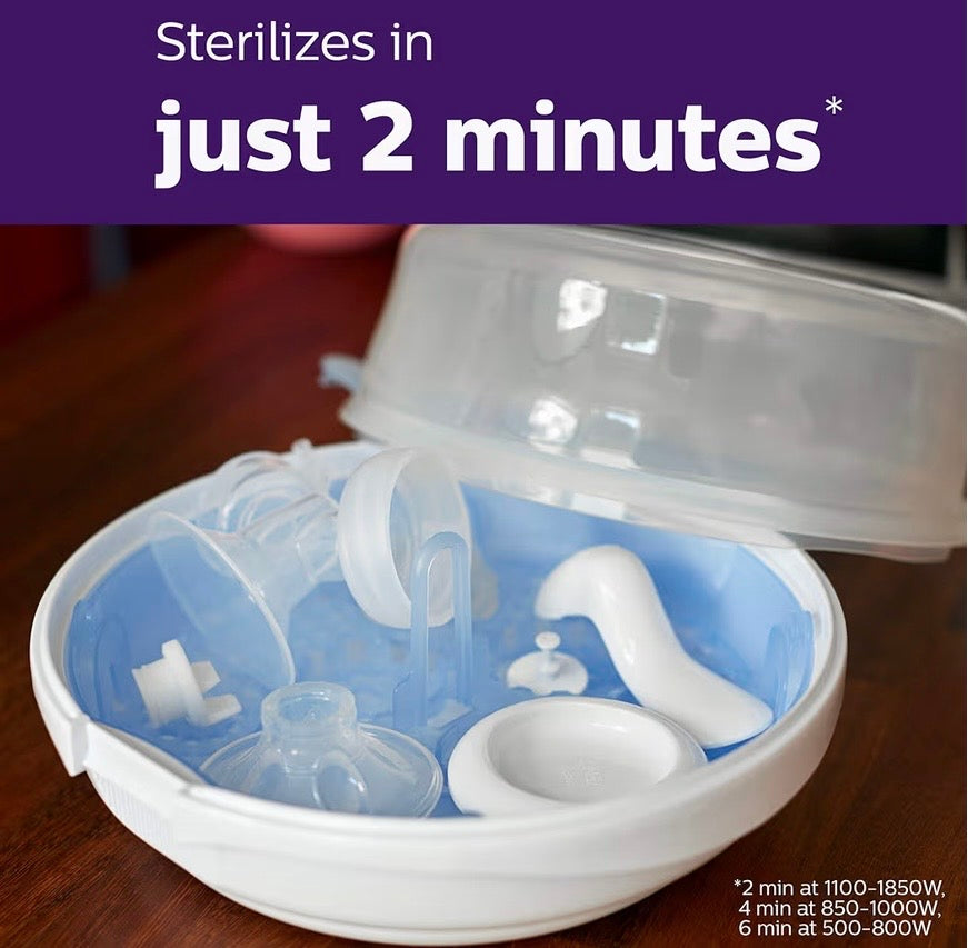 #132 - REDUCED - Philips Avent: Microwave Steam Sterilizer for Baby Bottles, Pacifiers, Cups & More