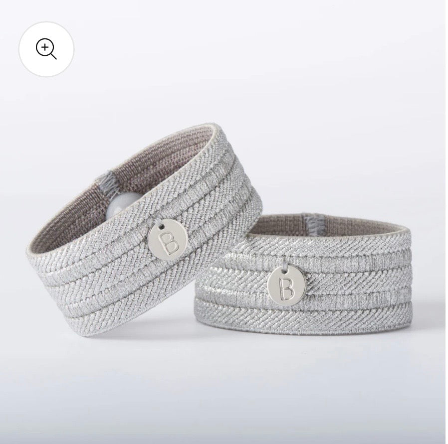 #132 - REDUCED - Blisslets: Edith Duo Silver Nausea & Anxiety Relief Accupressure Bracelets - NEW