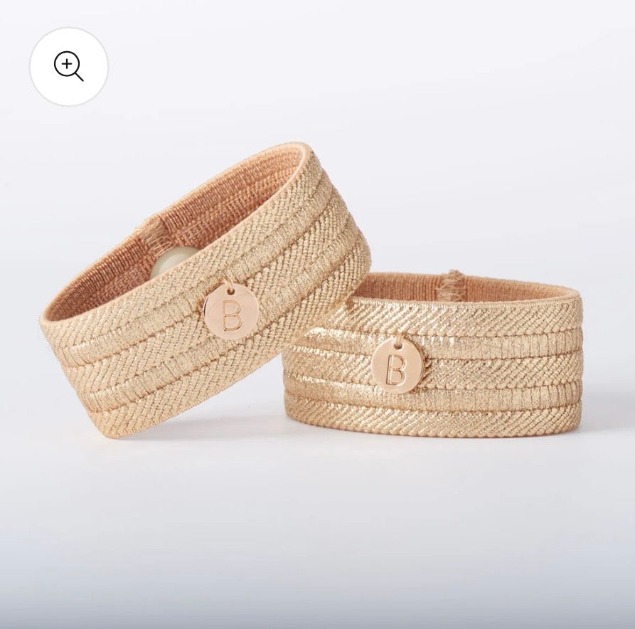 #132 - REDUCED - Blisslets: Sofia Duo Gold Nausea & Anxiety Relief Accupressure Bracelets - NEW