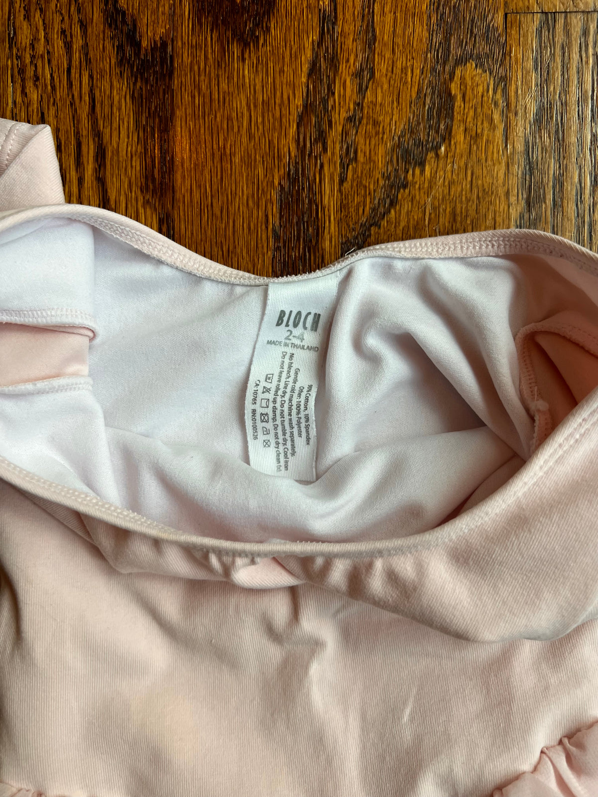 Seller #115 - Bloch Girls Size 2-4 Pale Pink Ballet Leotard with Attached Skirt, VGUC