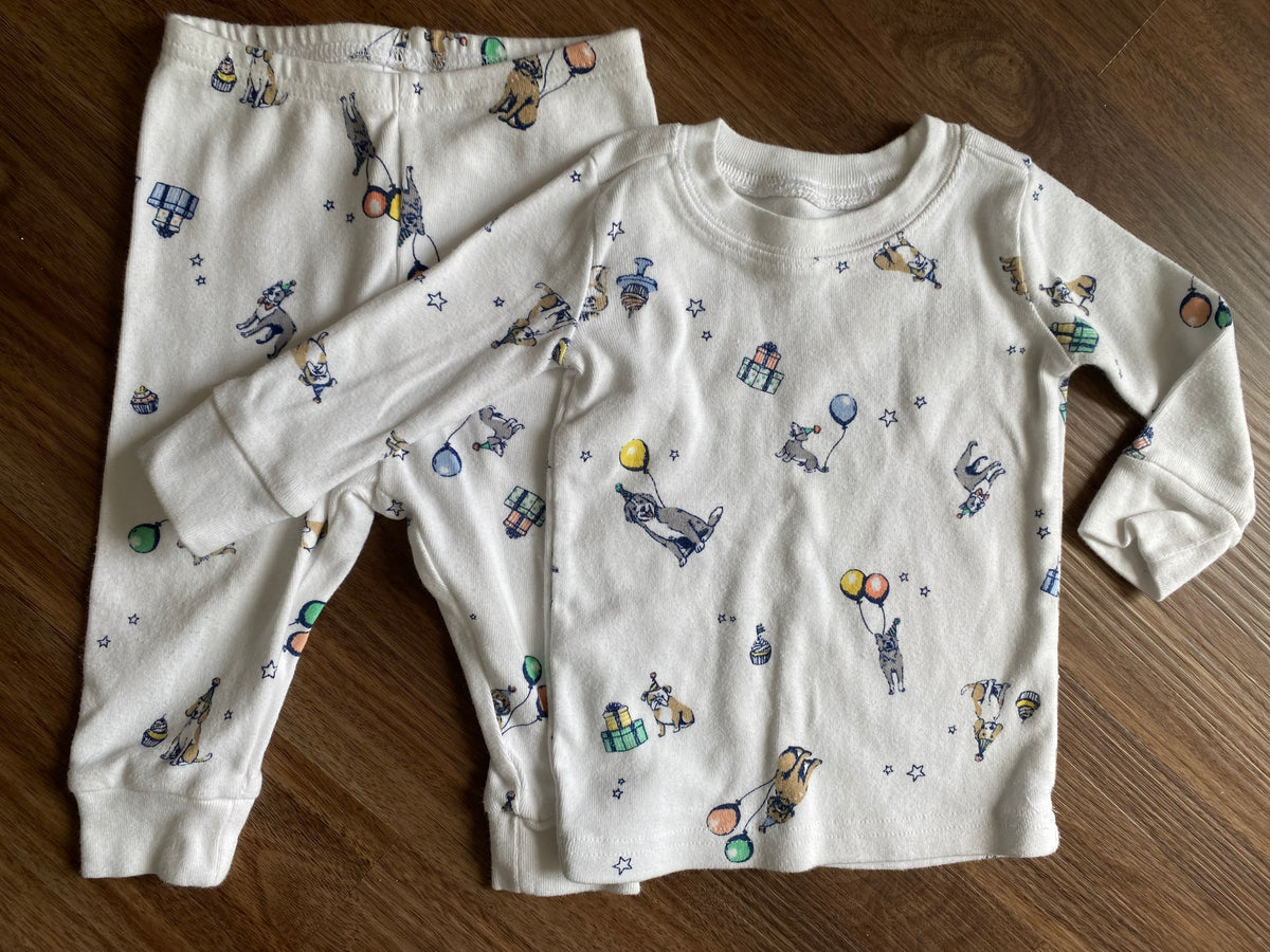 #59 Janie and Jack GN 6-12 mo birthday pajamas