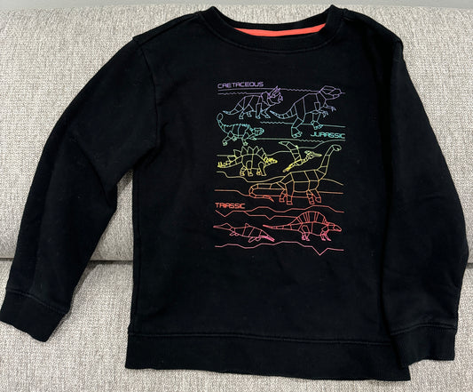 #59 Cat & Jack Dino Sweatshirt (Black) - Boys Size 4/5