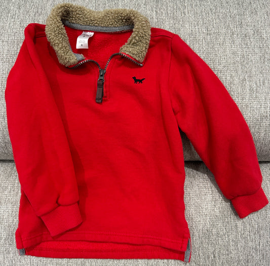 #59 Carters 1/2 Zip Sweatshirt (Red) - Boys Size 4