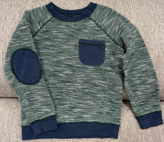 #59 Tucker + Tate Sweatshirt (Green Heather/Navy detail) - Boys Size 4