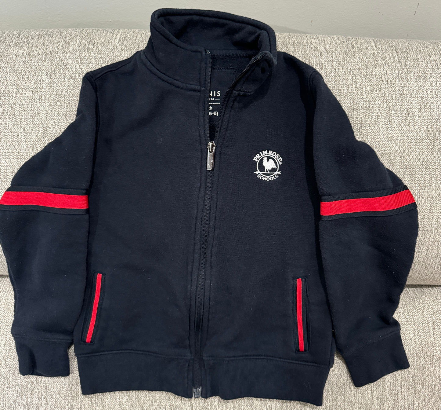 #59 Primrose Varsity-style Zip-up Sweatshirt - Boys Size 5/6