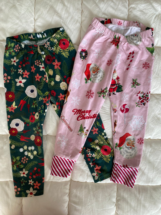 #59  boutique holiday leggings, girls size 12-18 mo bundle
