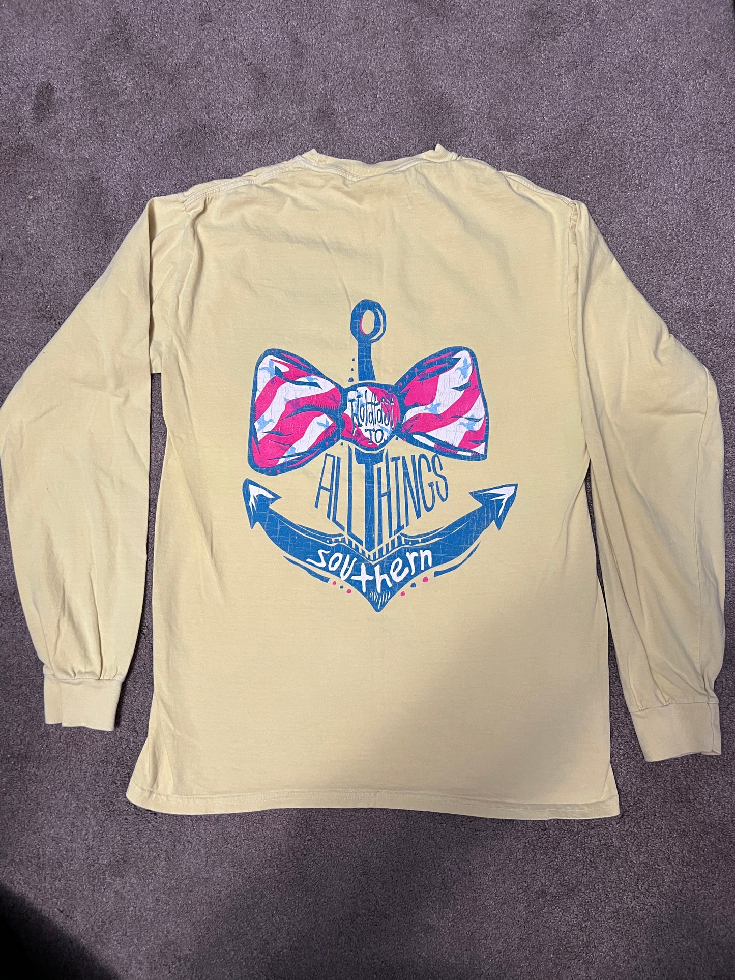 Women’s S Southern Fried Cotton Comfort Colors long sleeve tee- PPU 45044 (Liberty Twp)
